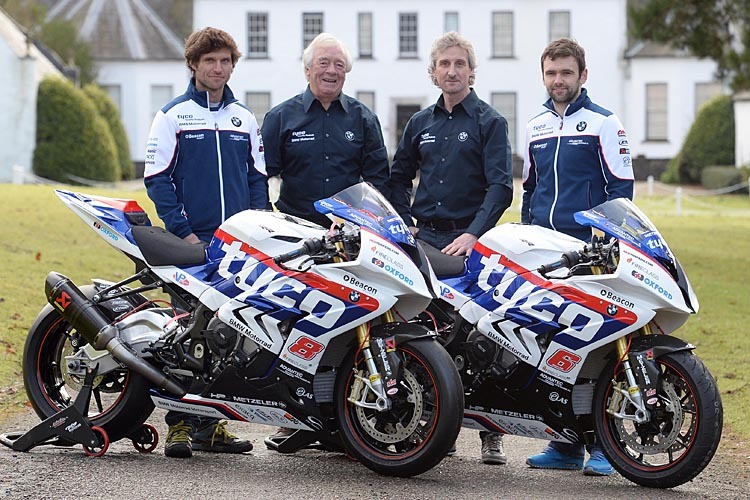 Guy Martin, Hector und Philip Neill, William Dunlop (vlnr.)