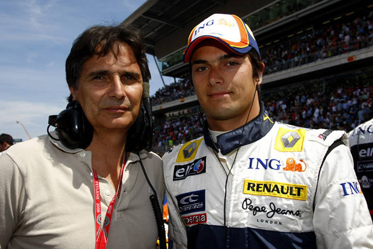 Nelson Piquet mit seinem Sohn Nelsinho 2008