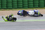 Valentino Rossi beim Sturz im ersten freien Misano-Training