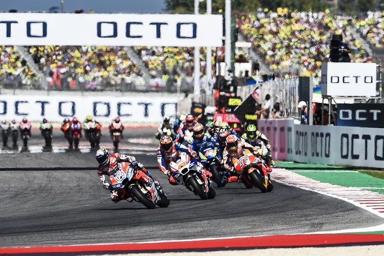 Andrea Dovizioso führte das MotoGP-Feld in Misano 2018 an