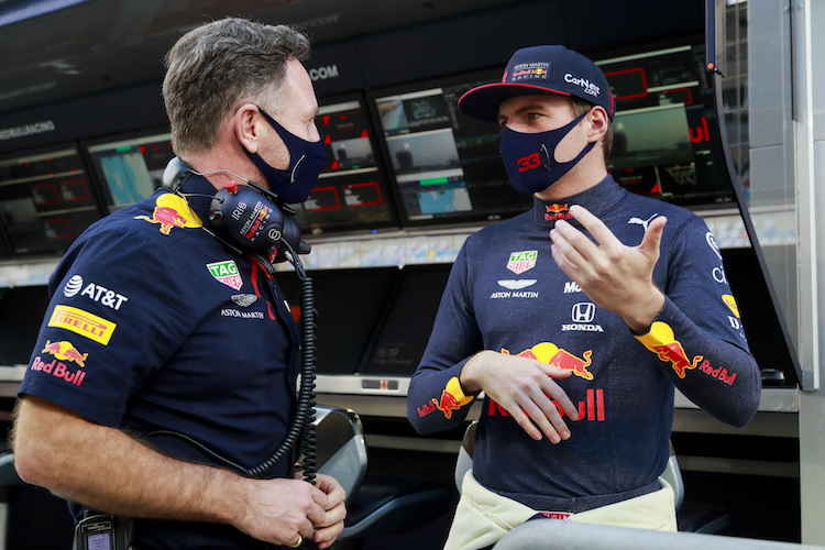 Christian Horner und Max Verstappen 