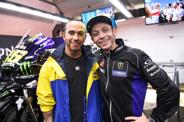 Lewis Hamilton und Valentino Rossi