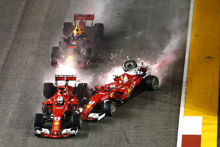 Der Singapur-GP 2017 war für Ferrari schnell vorbei