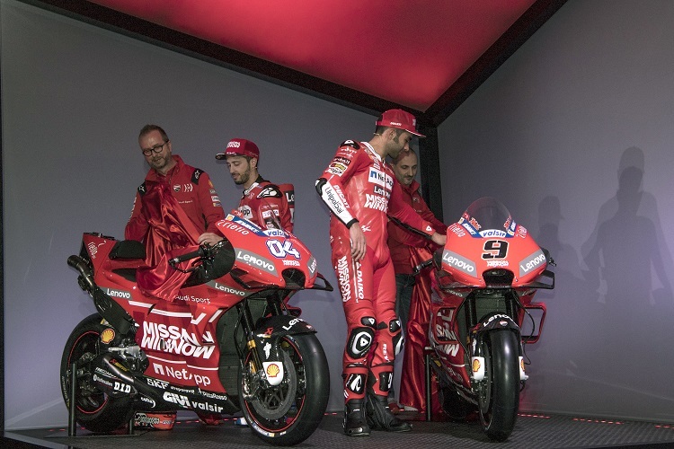 Andrea Dovizioso und Danilo Petrucci enthüllen den Ducati-Look 2019