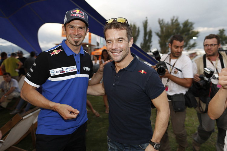 Champions unter sich: Cyril Despres (li.) mit Sébastien Loeb