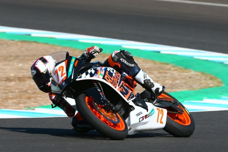 Omar Bonoli stellte die KTM RC390 auf Startplatz 3