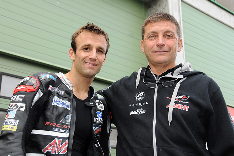 Johann Zarco mit seinem Manager Laurent Fellon