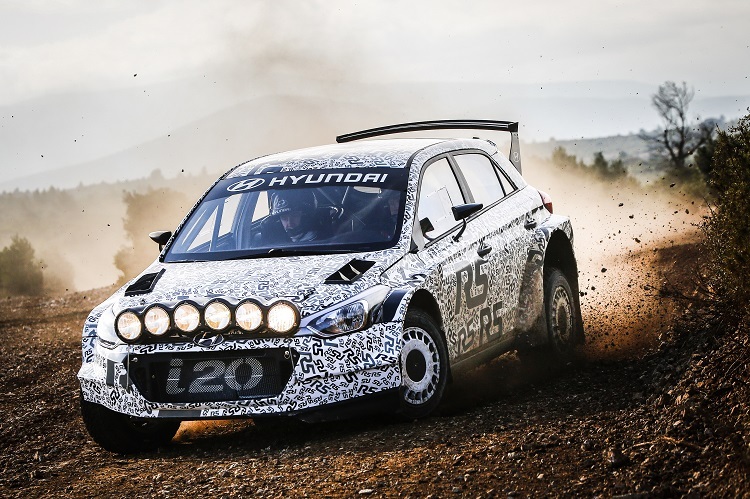 Der neue Hyundai i20 R5 beim Test in Südfrankreich