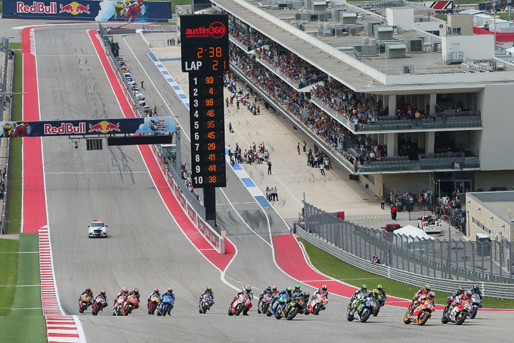 Wer hat 2017 im MotoGP-Rennen von Austin die Nase vorne?