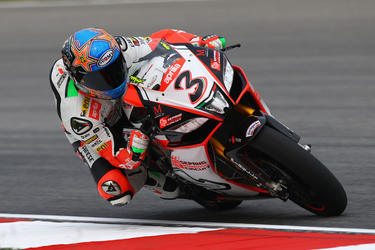 Ein Augenschmaus: Max Biaggi auf der Aprilia RSV4