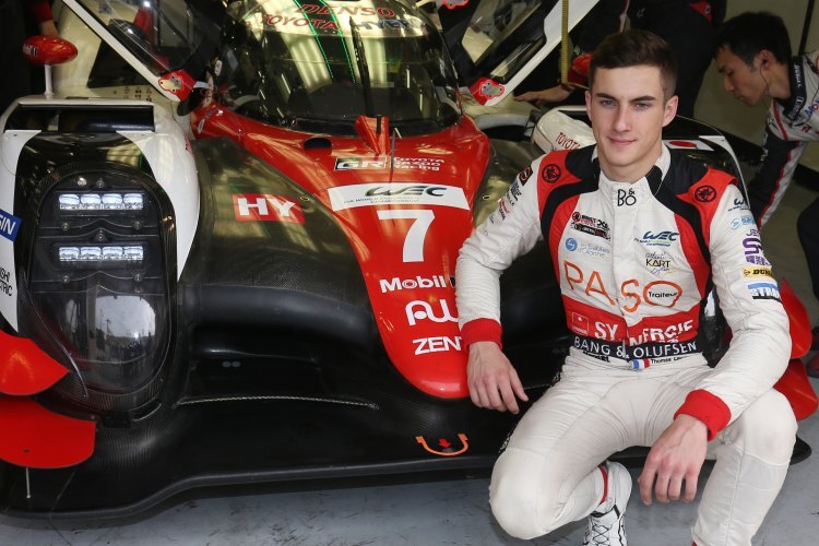 Thomas Laurent beim Test mit dem Toyota TS050 Hybrid in Bahrain