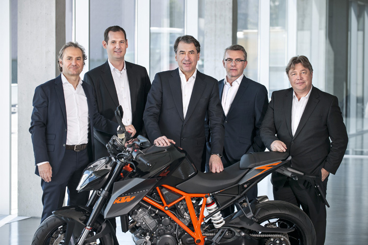 Der KTM-Vorstand freut sich auf ein Rekordgeschäftsjahr