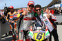 Nach der Pole-Position in Laguna Seca: Lucio Cecchinello mit Stefan Bradl