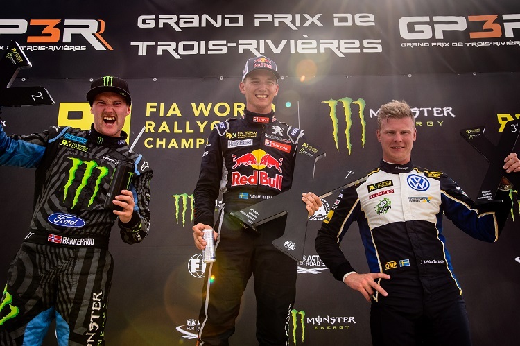 Andres Bakkerud (li.), Timmy Hansen und Johan Kristoffersson