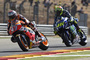 Marc Márquez und Valentino Rossi liefern sich auf der Strecke gerne harte Duelle