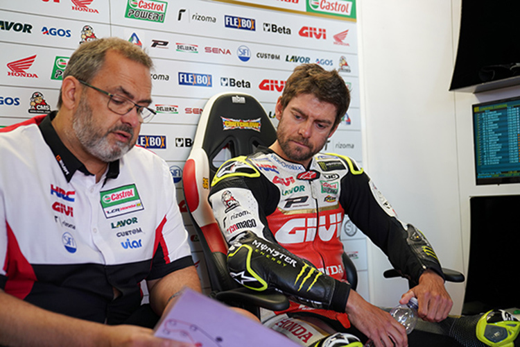 Crew-Chief Beefy Bourguignon und Cal Crutchlow