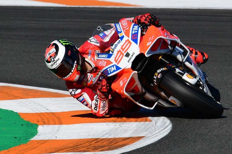 Jorge Lorenzo auf der Ducati Desmosedici