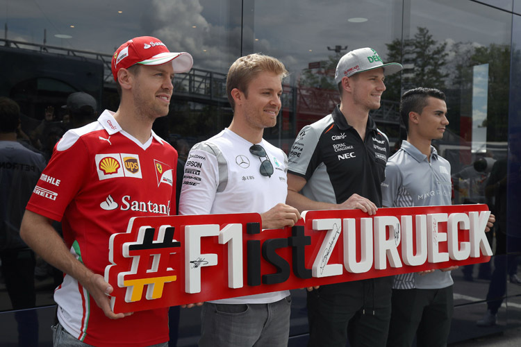 Die deutschen GP-Piloten rühren die Werbetrommel für ihr Heimspiel in Hockenheim