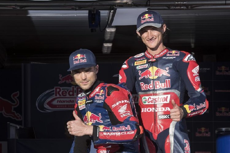 Leon Camier und Jake Gagne (v.l.) sind der Aufgebot von Red Bull Honda 2018