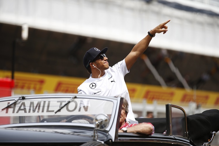 Lewis Hamilton bei der Fahrervorstellung