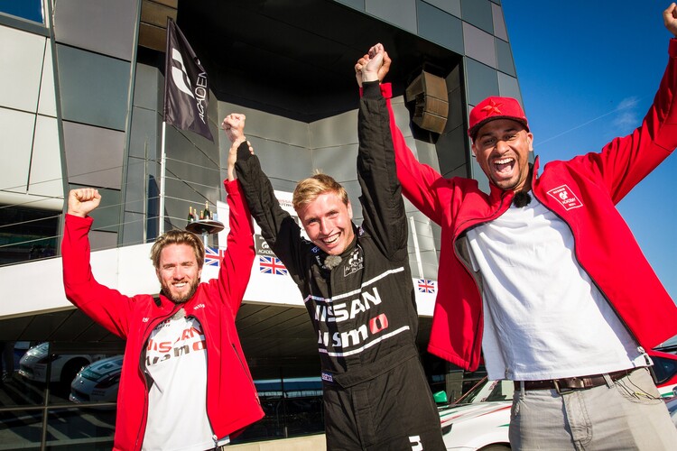 Marc Gassner mit Nick Heidfeld und Jean-Pierre Kramer