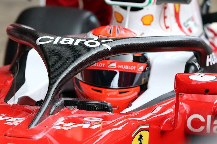 Der Halo am Ferrari von Kimi Räikkönen