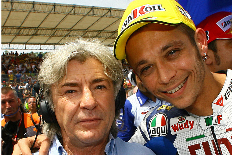 «Rossi 2008: Ehrenrunde mit Angel Nieto»