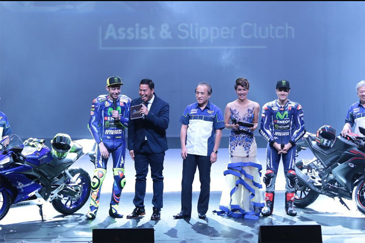 Rossi und Viñales bei der jährlichen Gala  der Yamaha Indonesia Motor Manufacturing-Händler in Jakarta 