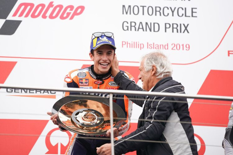 Marc Márquez und Giacomo Agostini beim Australien-GP 2019