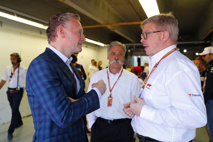 Das Formel-1-Führungstrio: Sean Bratches, Chase Carey und Ross Brawn