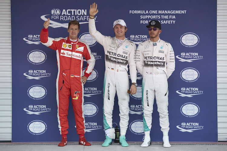 Die Schnellsten des Qualifyings: Vettel, Rosberg, Hamilton