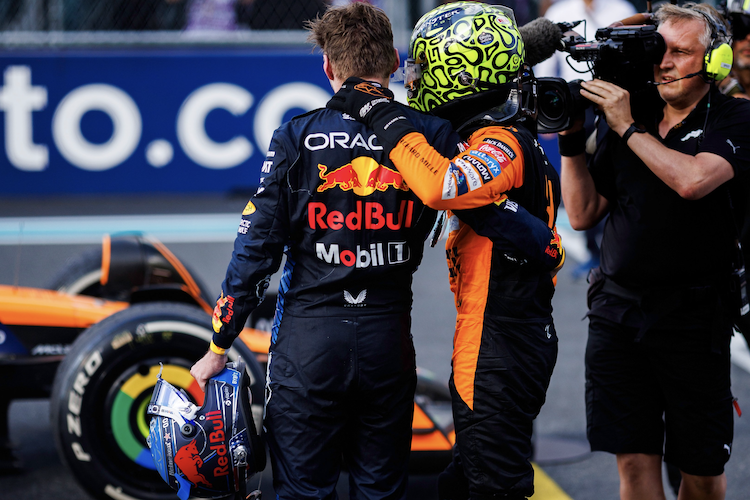 Max Verstappen und Lando Norris