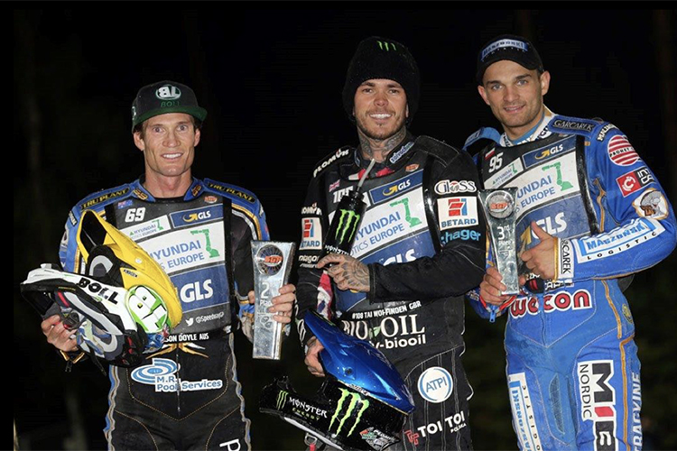 Die Top-3 von Teterow: Jason Doyle, Tai Woffinden und Bartosz Zmarzlik