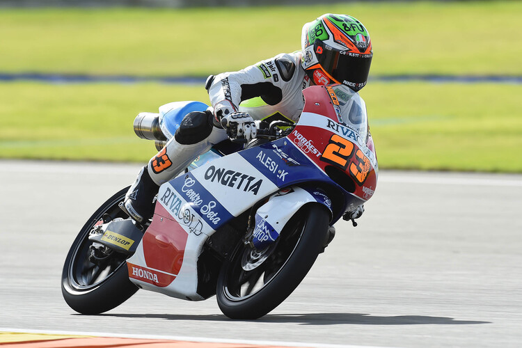 Niccolò Antonelli beim heutigen Moto3-Test in Valencia