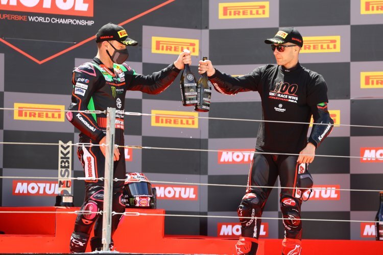 Alex Lowes und Jonathan Rea (v.l.) wollen auch in Suzuka gemeinsam auf dem Podest stehen