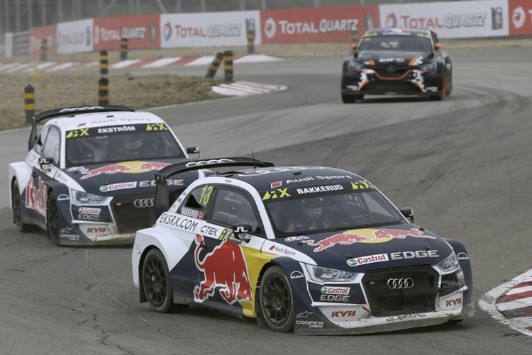 Andreas Bakkerud vor Mattias Ekström in Portugal