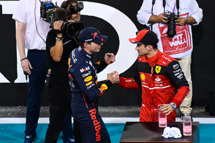 Max Verstappen und Charles Leclerc