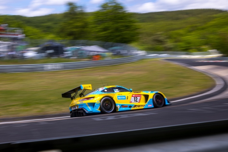 Ein der der sieben Mercedes-AMG GT3 bei den 24h Nürburgring