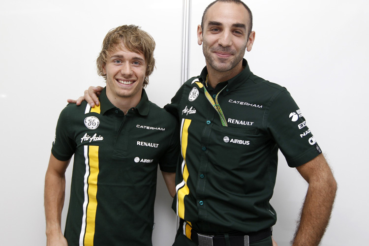 Charles Pic mit Caterham-Teamchef Cyril Abiteboul