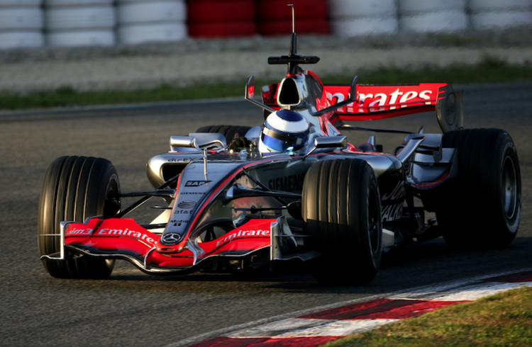 Mika Häkkinen bei seinem Test mit McLaren-Mercedes