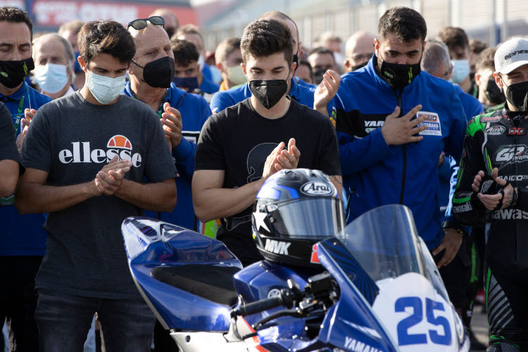 Isaac (li.) und Maverick Viñales am Sonntag in Jerez