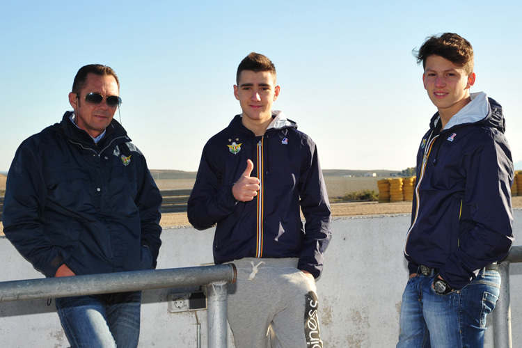 Test in Almeria: Doriano Romboni vor zwei Wochen mit Matteo Ferrari und Andrea Locatelli