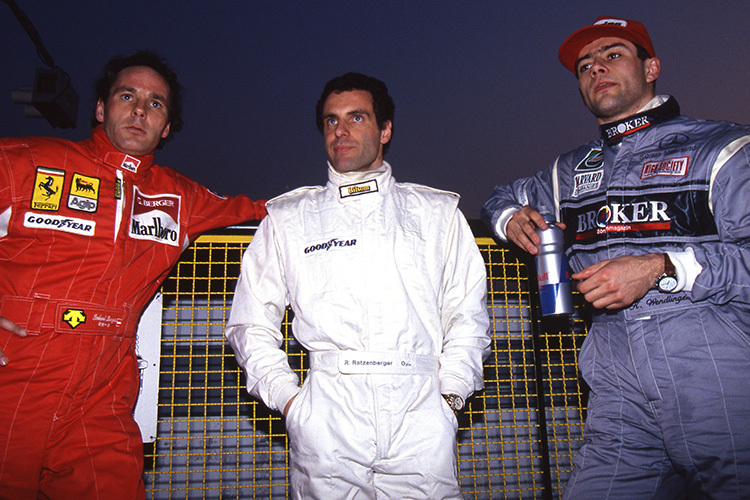 Gerhard Berger, Roland Ratzenberger und Karl Wendlinger
