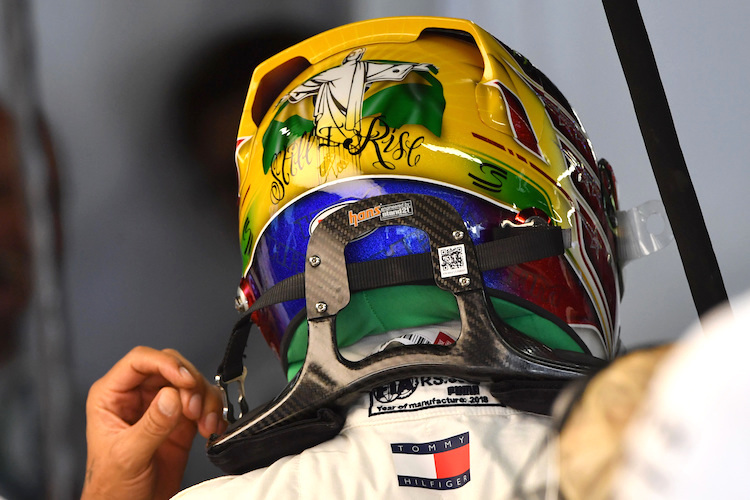 Lewis Hamiltons Brasilien-Helm 2018
