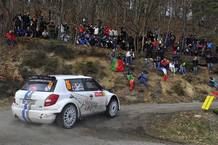 Ogier im Skoda bei der Rallye Monte Carlo