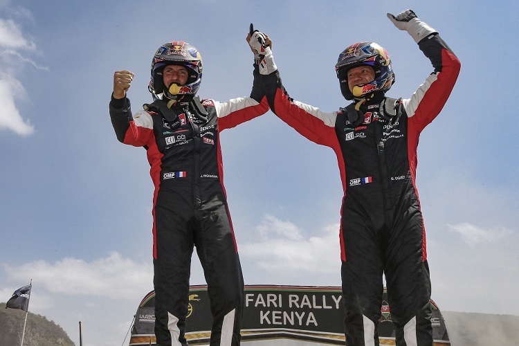 Die Kenia-Sieger Julien Ingrassia und Sébastien Ogier