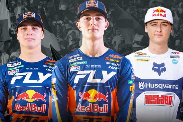 Team Belgien startet mit Sacha Coenen, Lucas Coenen und Liam Everts (v.l.n.r.)