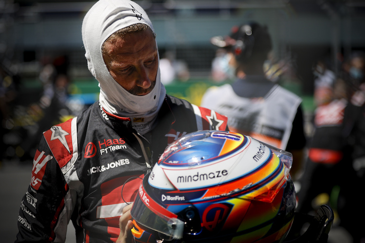 Haas-Pilot Romain Grosjean wird aus der Boxengasse ins Rennen starten