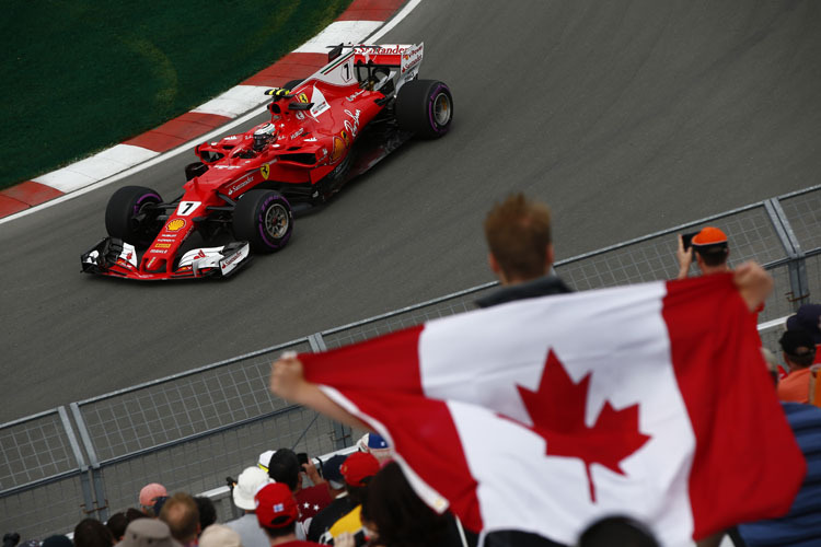 Kimi Räikkönen war am Trainingsfreitag in Montreal der schnellste Mann auf der Piste