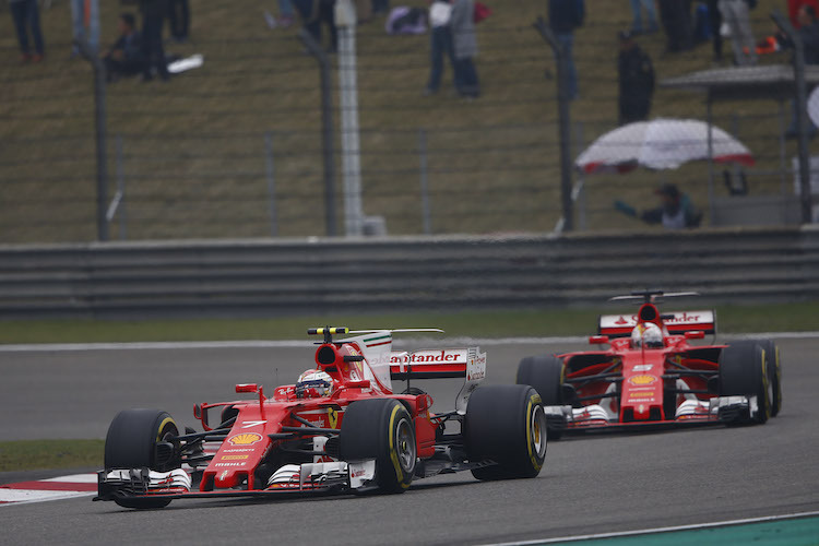 Kimi Räikkönen bremste Sebastian Vettel ein